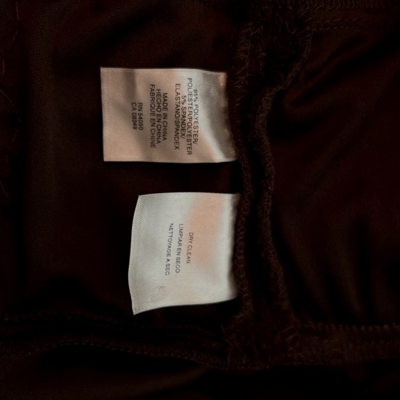 🏷️ Evan Picone Dream Girls Cocao Colored Halter Empire Midi Dress Ruched Waist - Picture 7 of 7